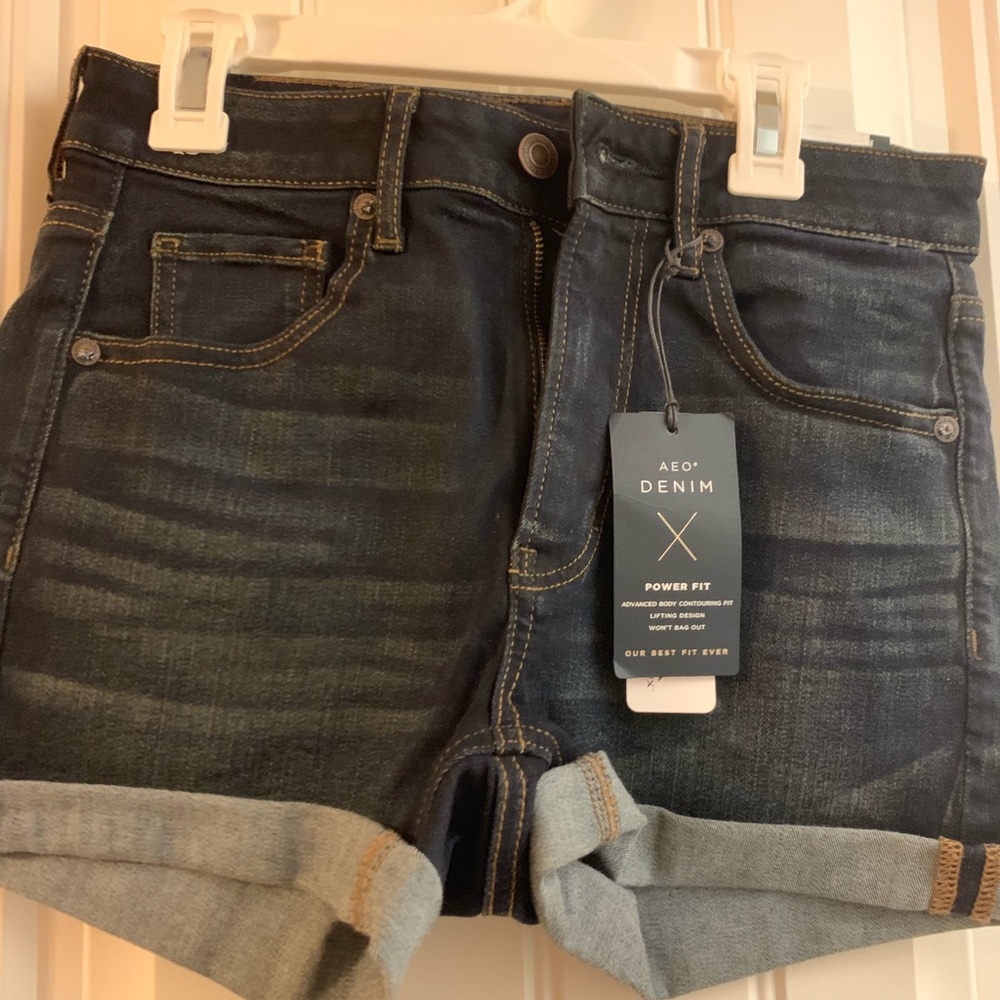 High waisted jean shorts